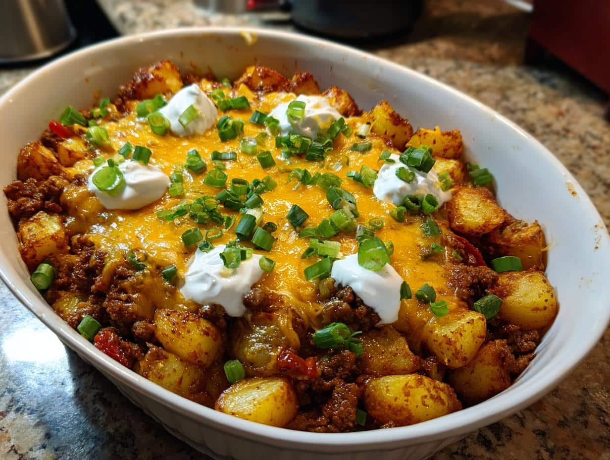 Cheesy Taco Potatoes