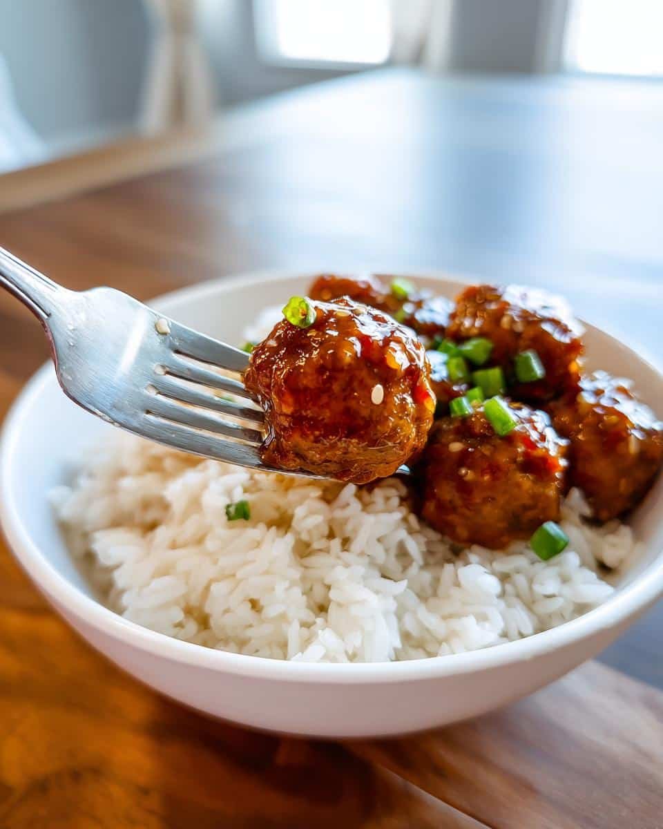 Korean BBQ Meatball Rice - detail 1