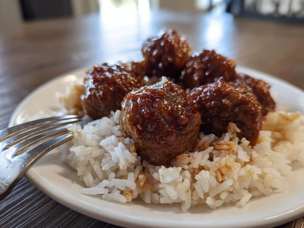 Korean BBQ Meatball Rice