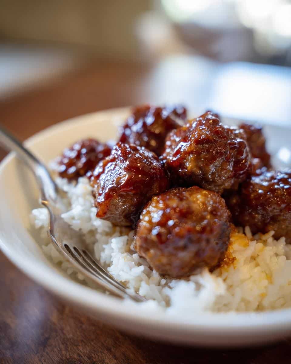 Korean BBQ Meatball Rice - detail 2