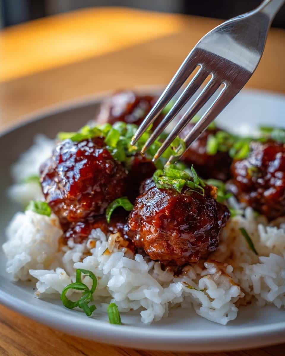 Korean BBQ Meatball Rice - detail 3