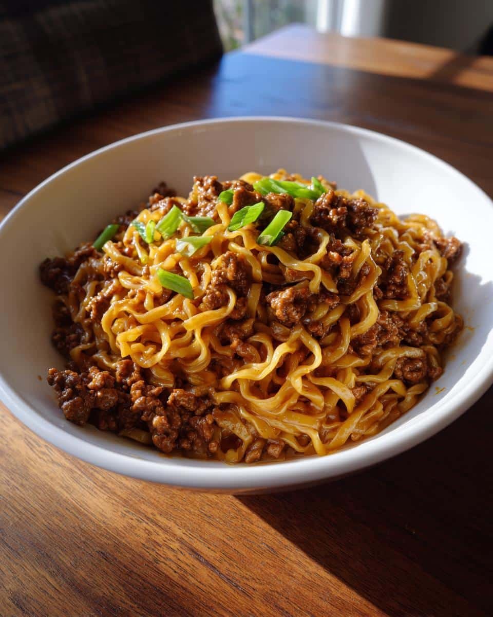 Mongolian Ground Beef Noodles - detail 1