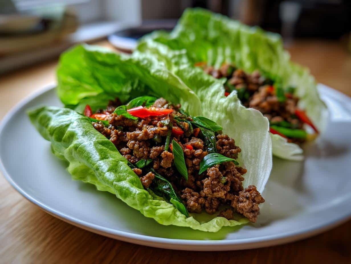 Thai Basil Beef Rolls